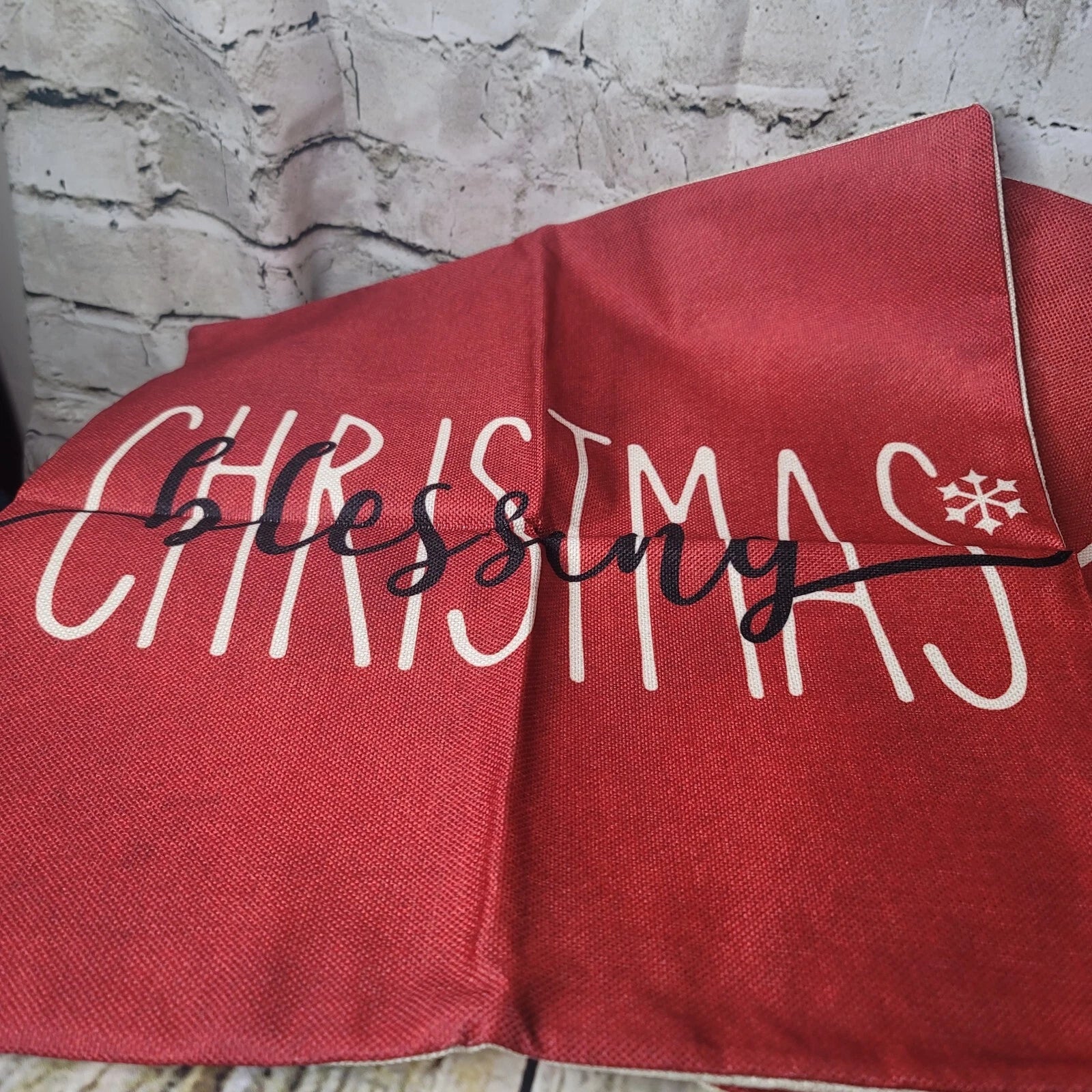 2 Merry Christmas Blessing And Bright Cases Throw Pillow Cover Home Cushion Sofa