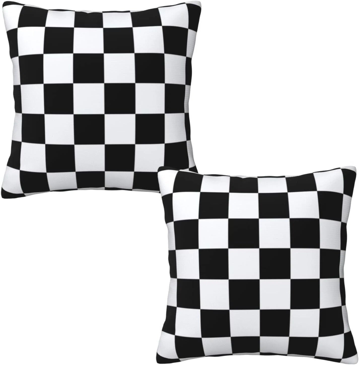 Checkered Pillow Covers 18x18 in 18" x (Pack of 2),