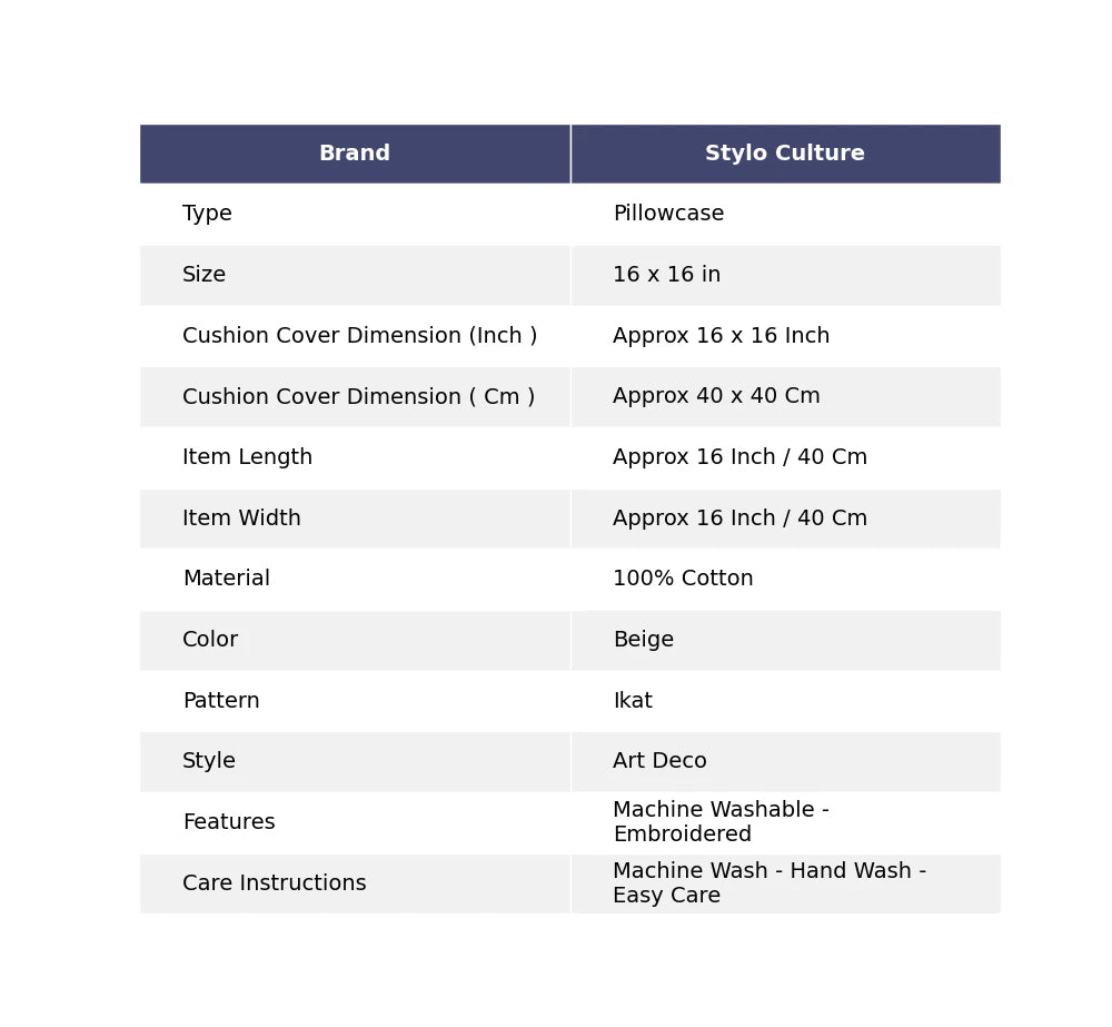 Decorative Handmade Cotton Kantha Pillow Cover Beige Ikat Sofa Pillow Cover