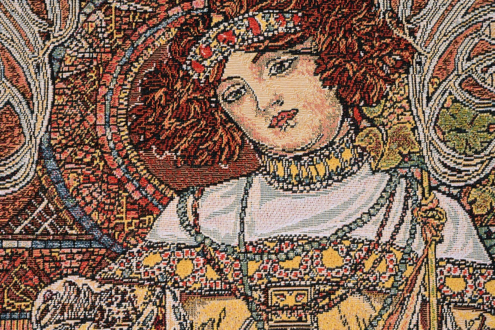 Alphonse Mucha Autumn European Cushion Cover Belgian Home Decor Pillow 18x18 in