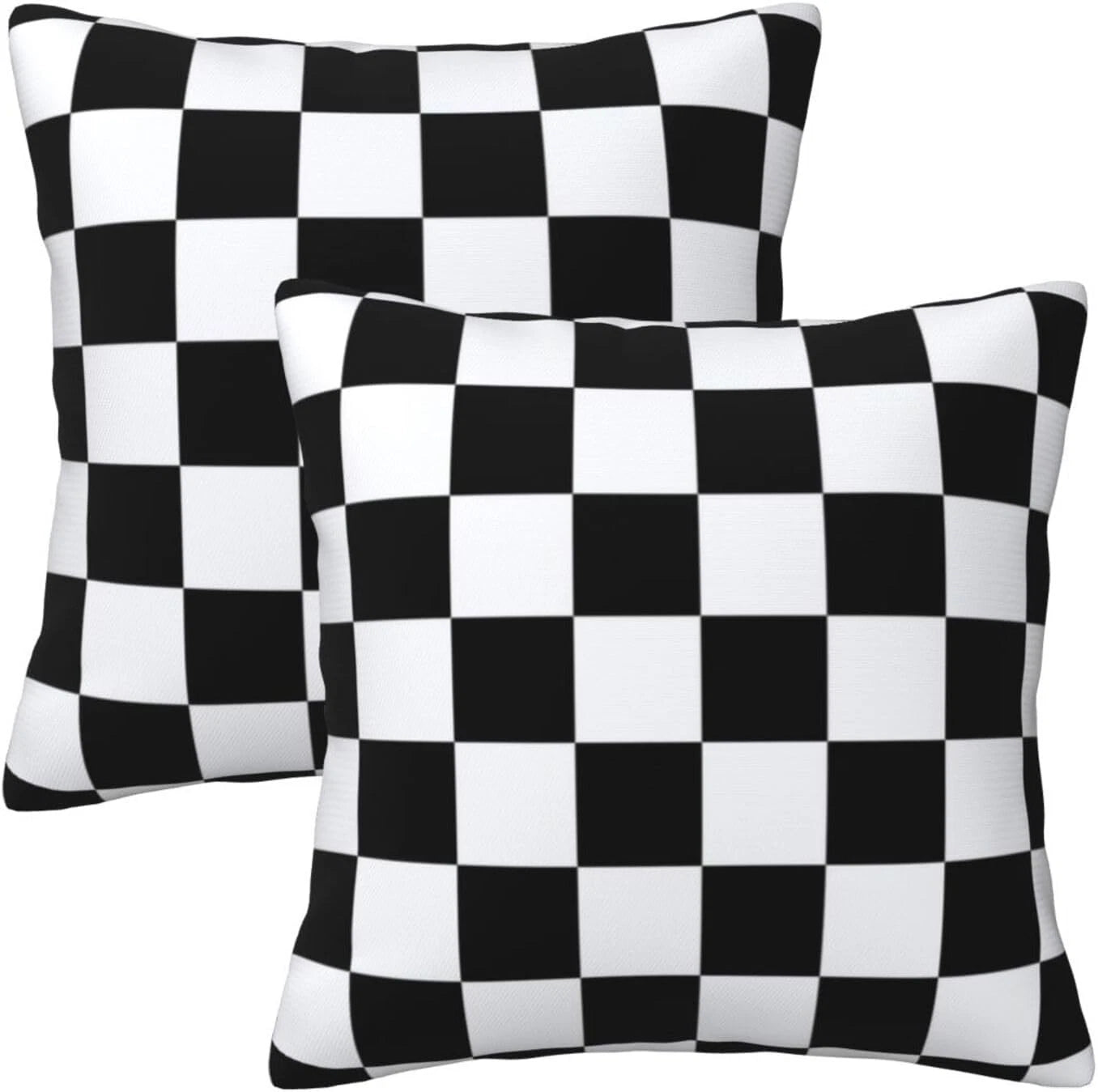 Checkered Pillow Covers 18x18 in 18" x (Pack of 2),