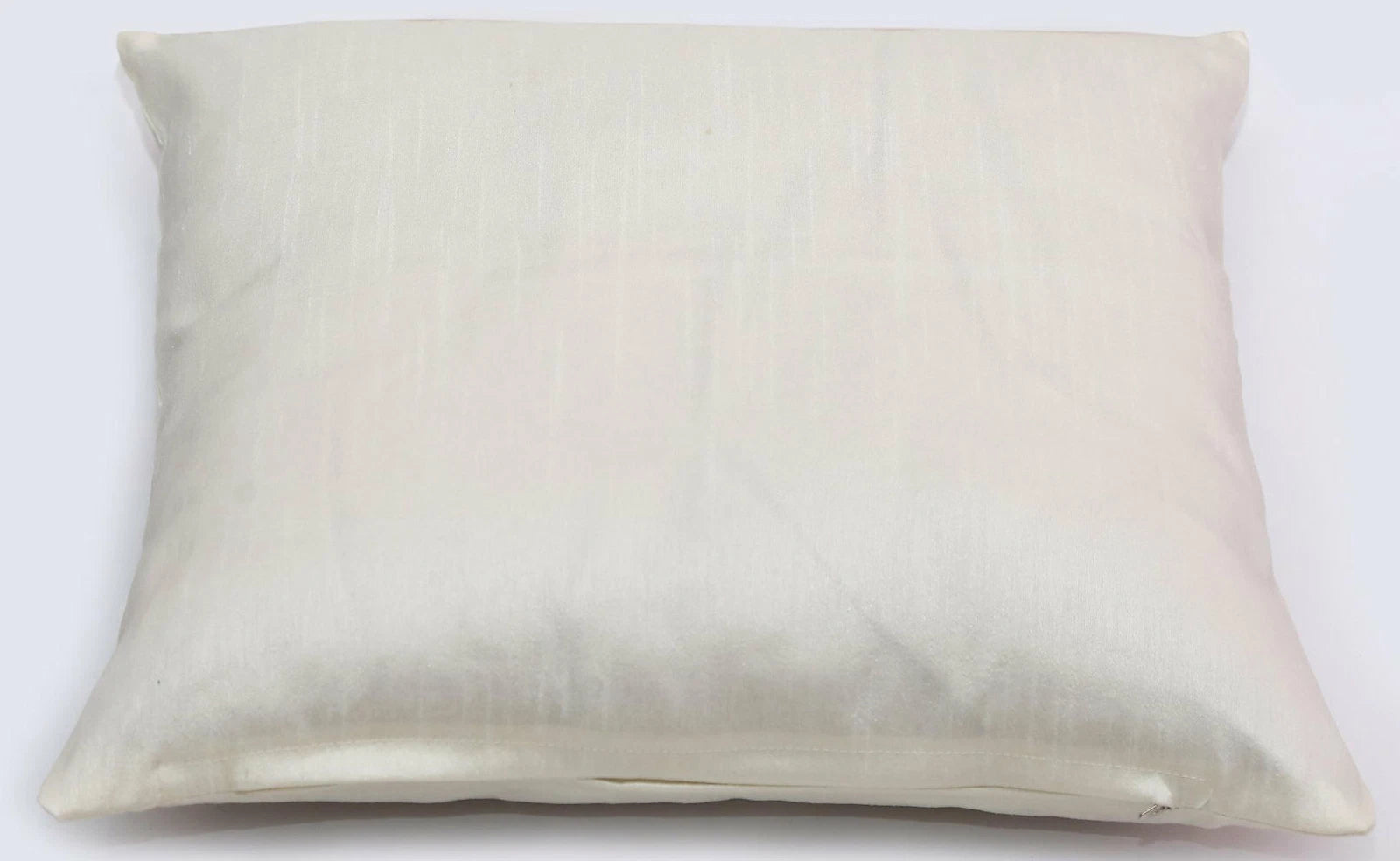 Ethnic 16 " Indian Decor Dupioni Brocade Silk Pillow/Cushion Cover Off White