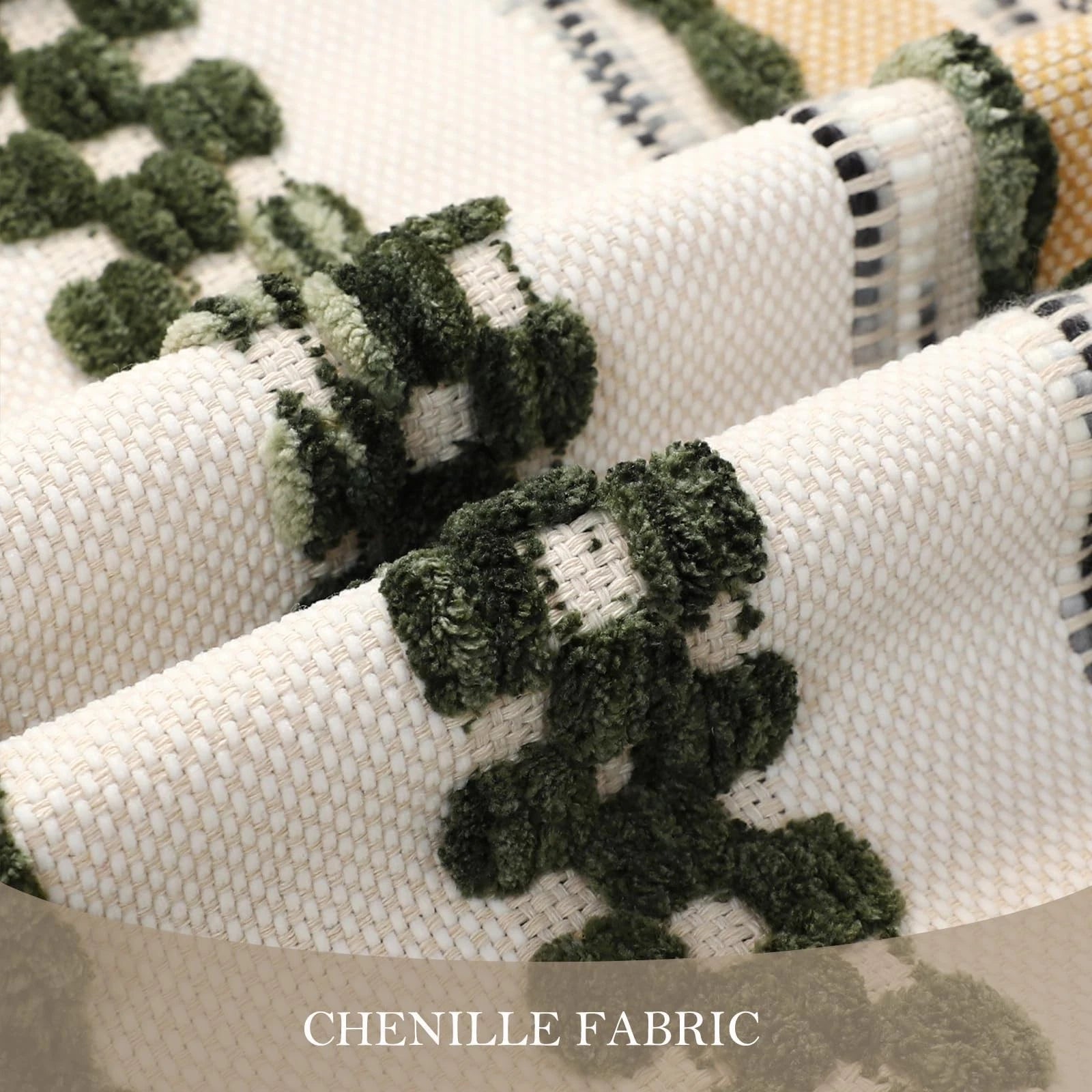 Set of 2 Boho Throw Pillow Covers 18x18 inch Woven Tufted Farmhouse Pillows C...