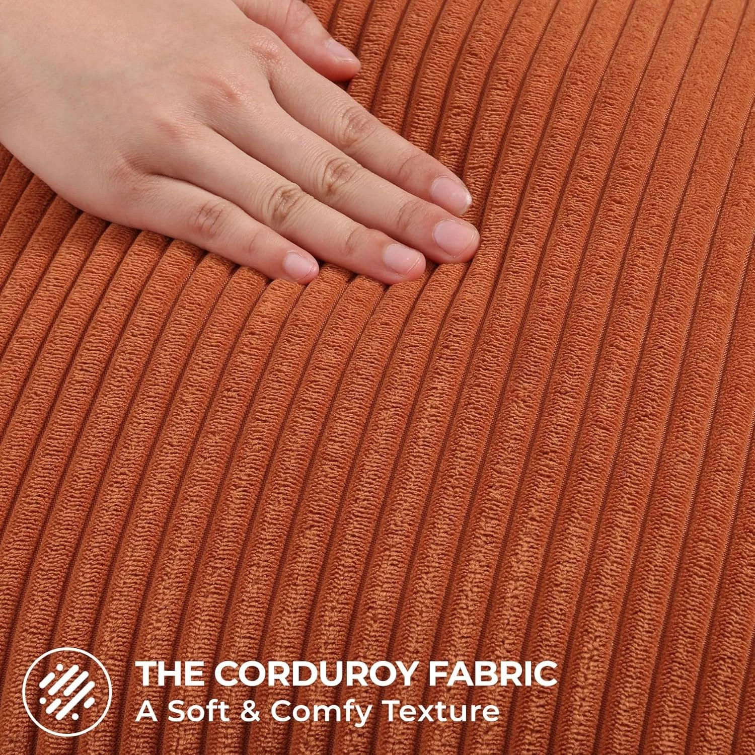 Mecatny Corduroy Decorative Fall Throw Pillow Covers 18X18 Set of 2 for Sofa Bed