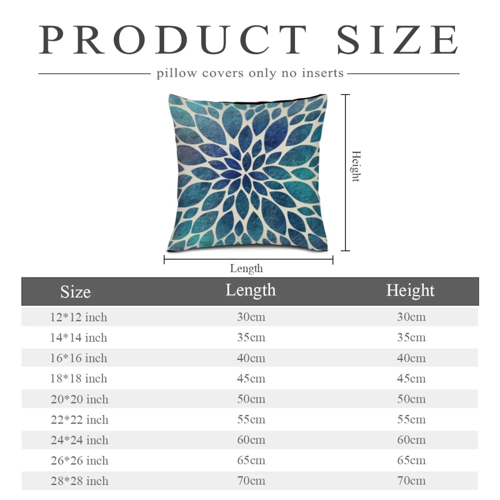 Navy Blue Teal Dahlia Pillow Covers 18X18''Spring Summer Floral Couch Pillow ...