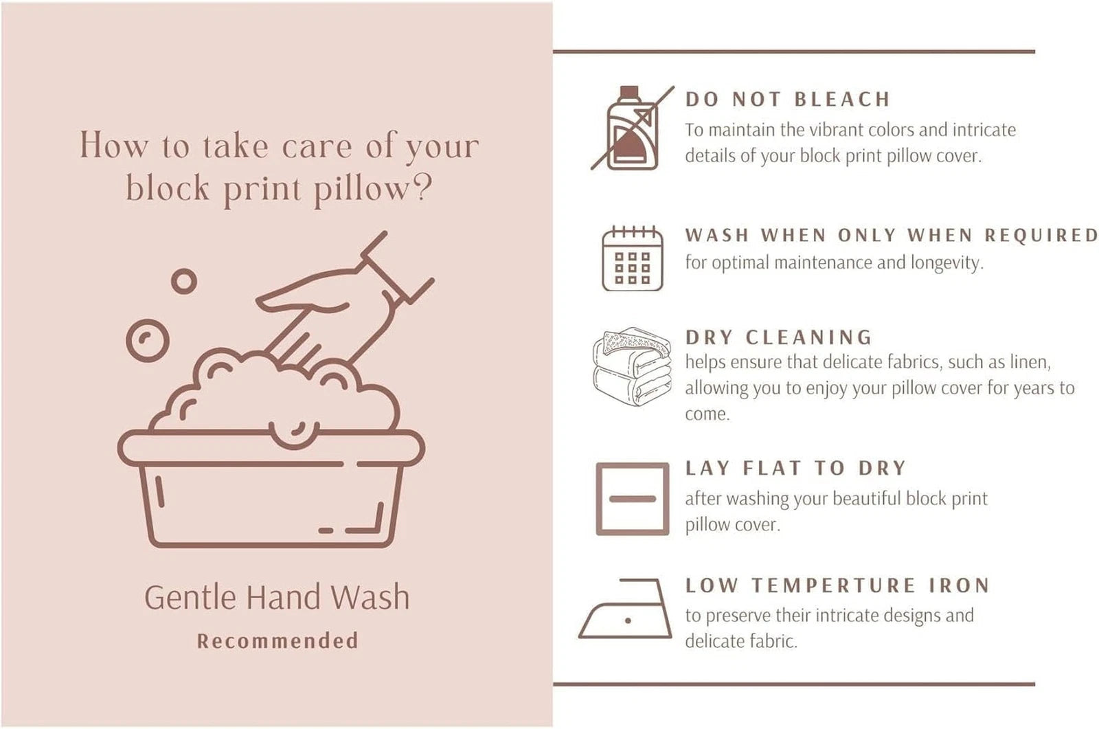 Handmade Block Print 16X16 Inch Duck Canvas Cotton Throw Pillowcase Cushion C...