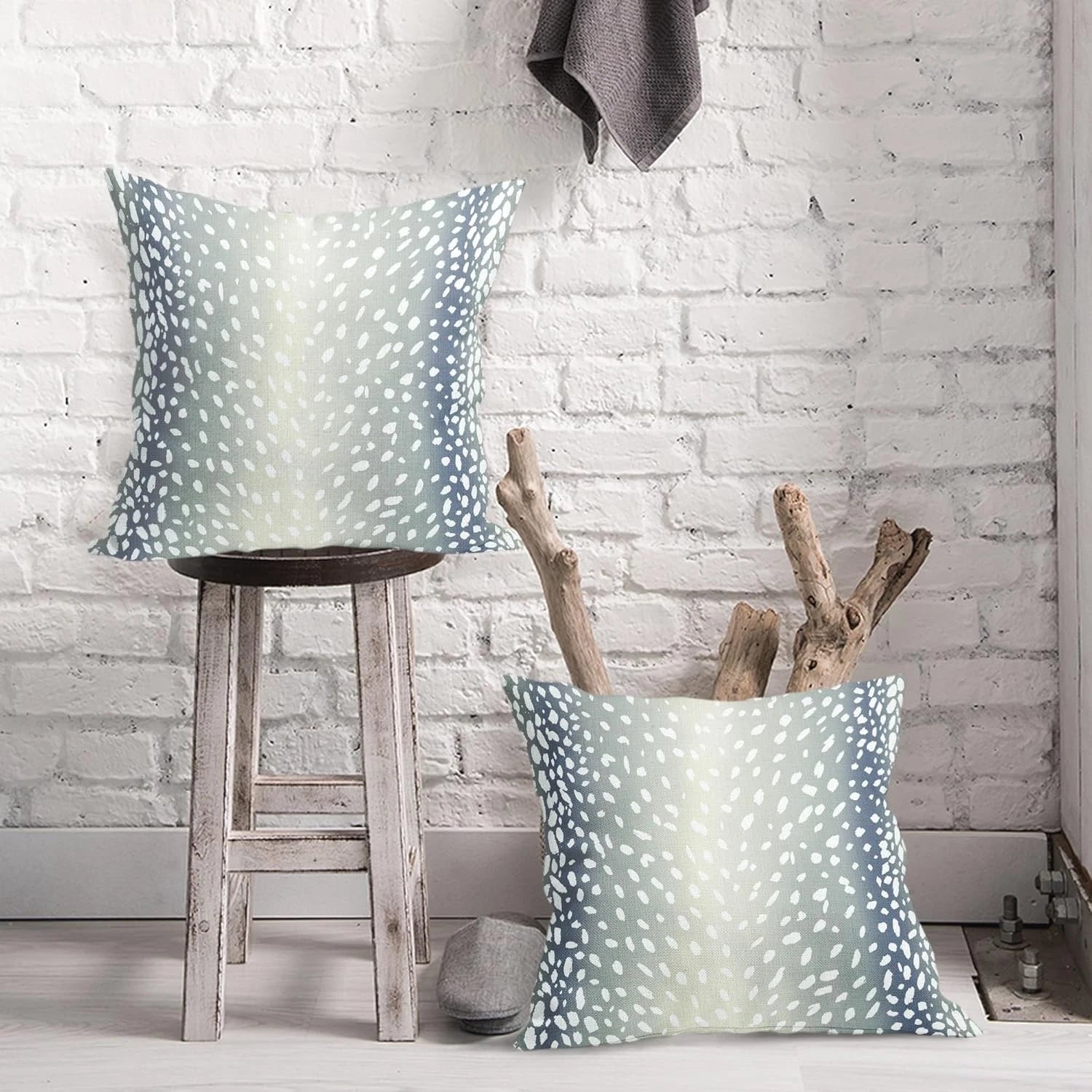 Antelope Pillow Covers 18X18 Inch 18" x (Pack of 2), Blue Gray