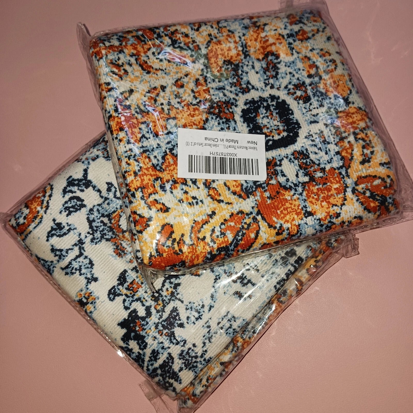 Pillow Covers 18"x18" Set of 2 Vintage Decorative Pillowcases Coushion Throws