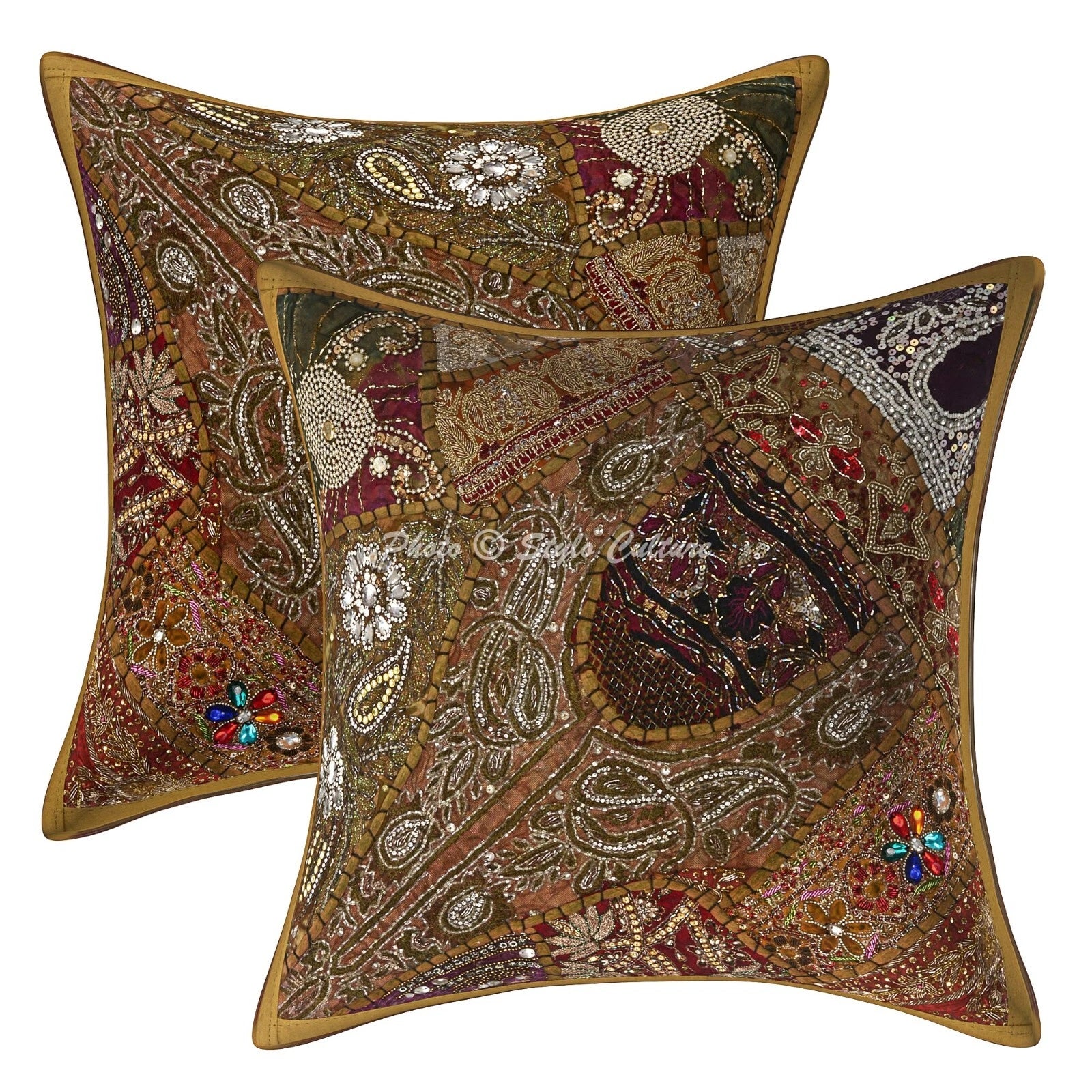 Beaded Floor Pillows Cases Boho Car Sofa Boho Art Room Decorative Cushion Cover