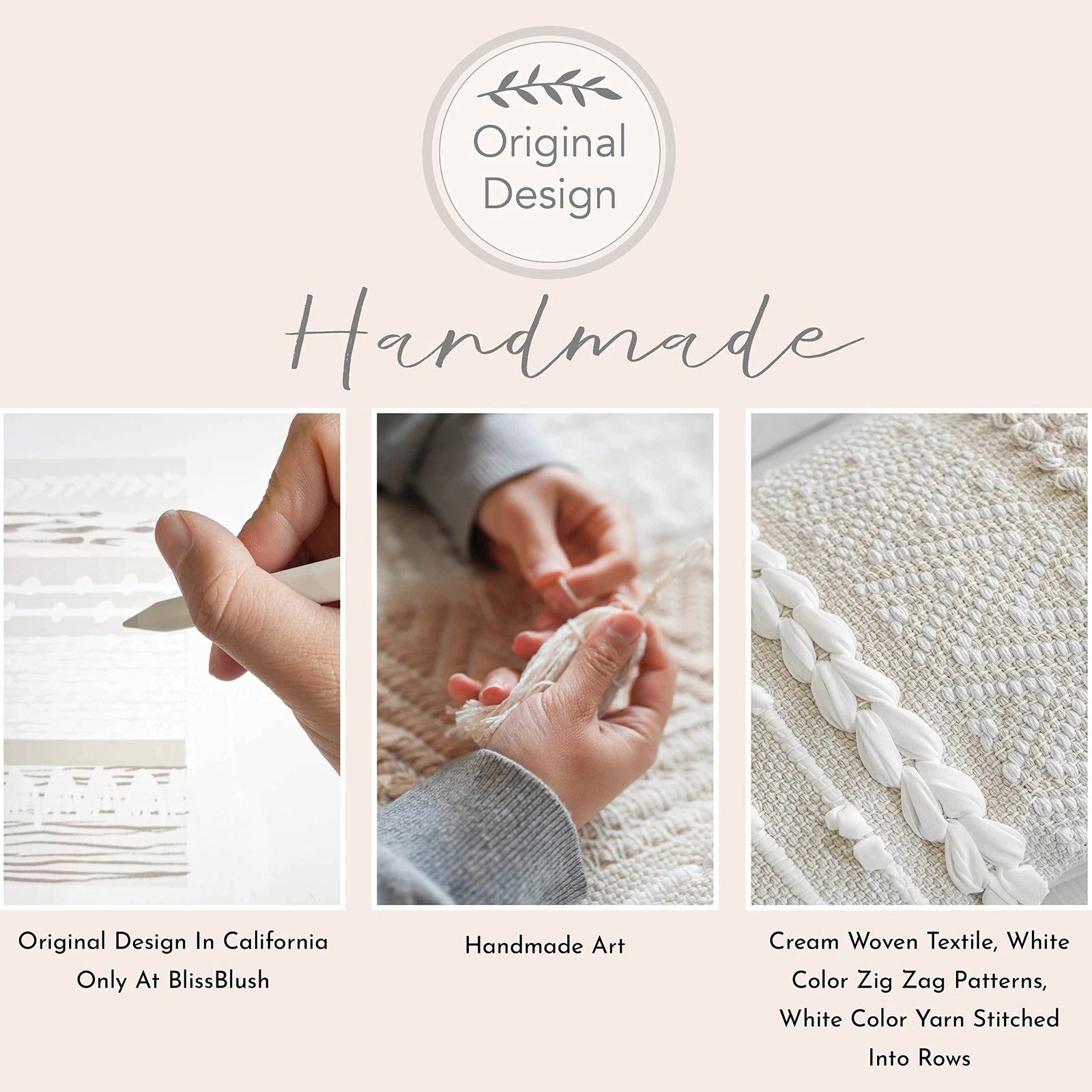 Cream Decorative Lumbar Throw Pillow Cover 14x36 Boho Long Cushion for Bed Ne...