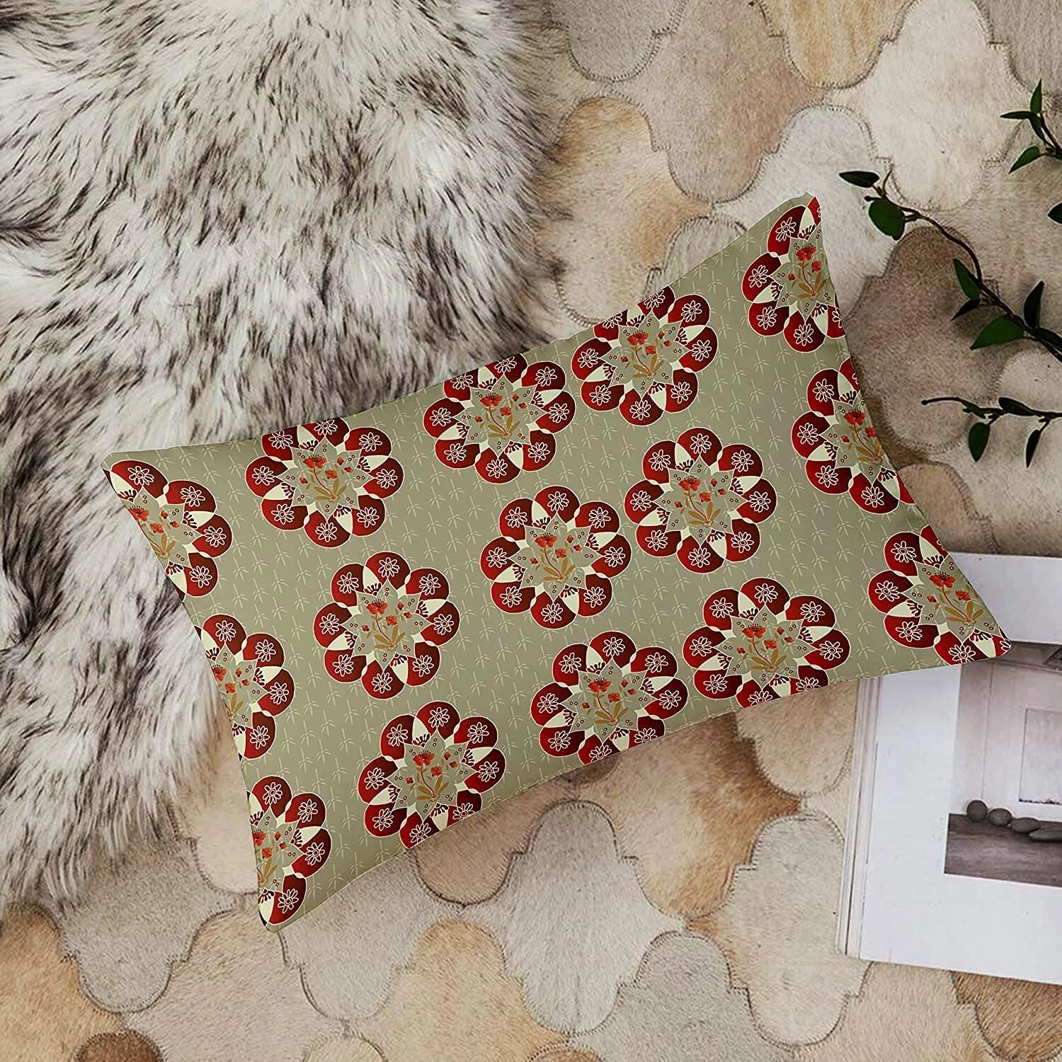 Cotton Cushion Cover, 12x18 in, Set of 2