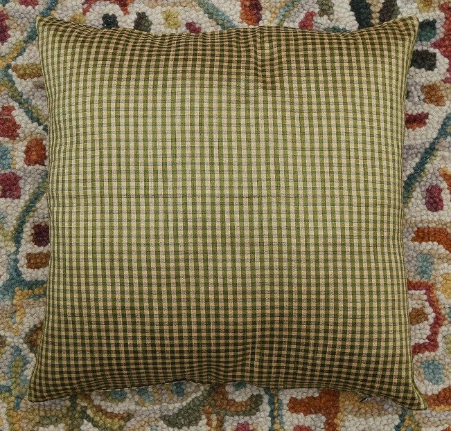 Ethnic 16 " Striped Indian Dupioni Brocade Silk Pillow/Cushion Cover Olive Green