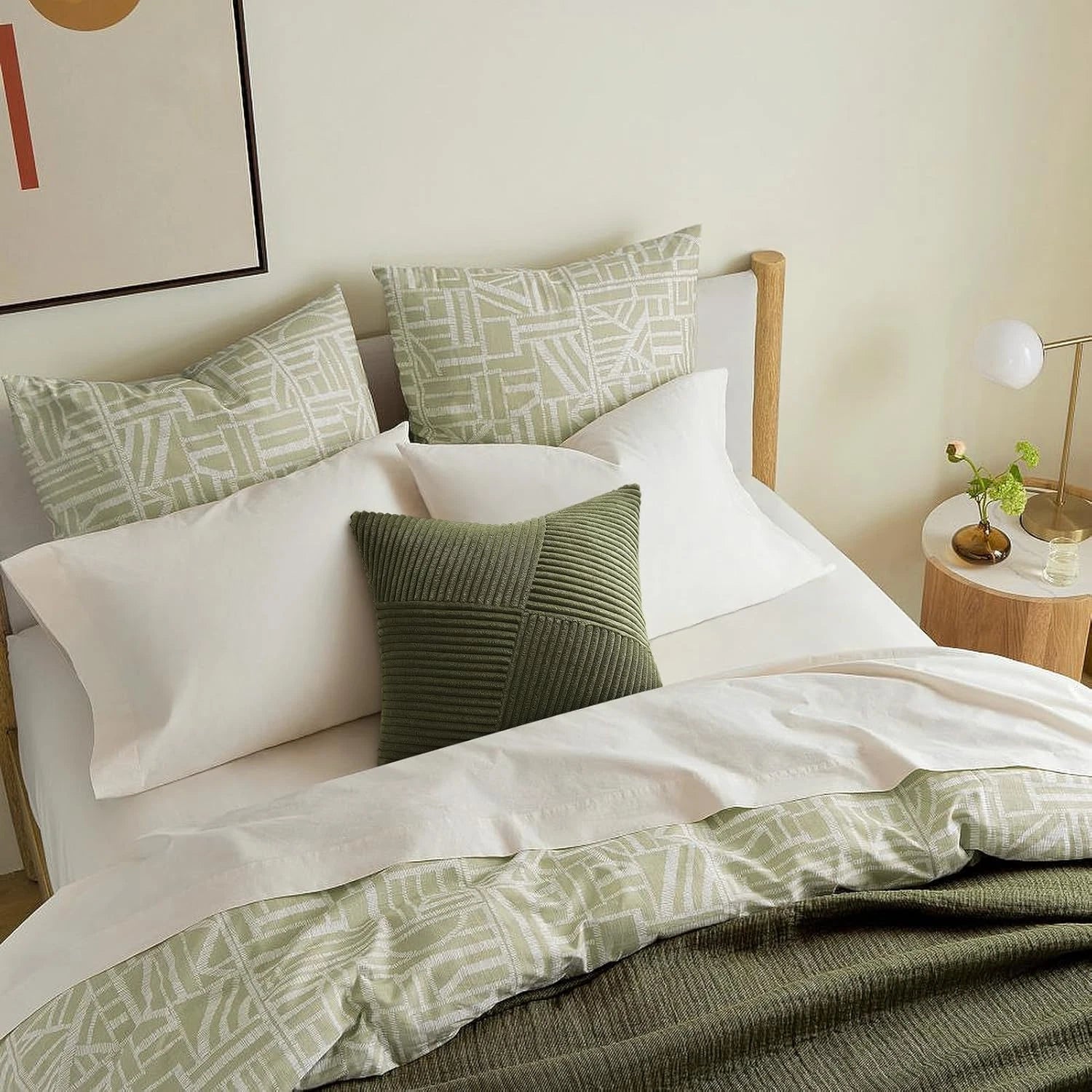 Olive Green Decorative Throw Pillow Covers Set of 2 18X18 Inches for Couch Bed S