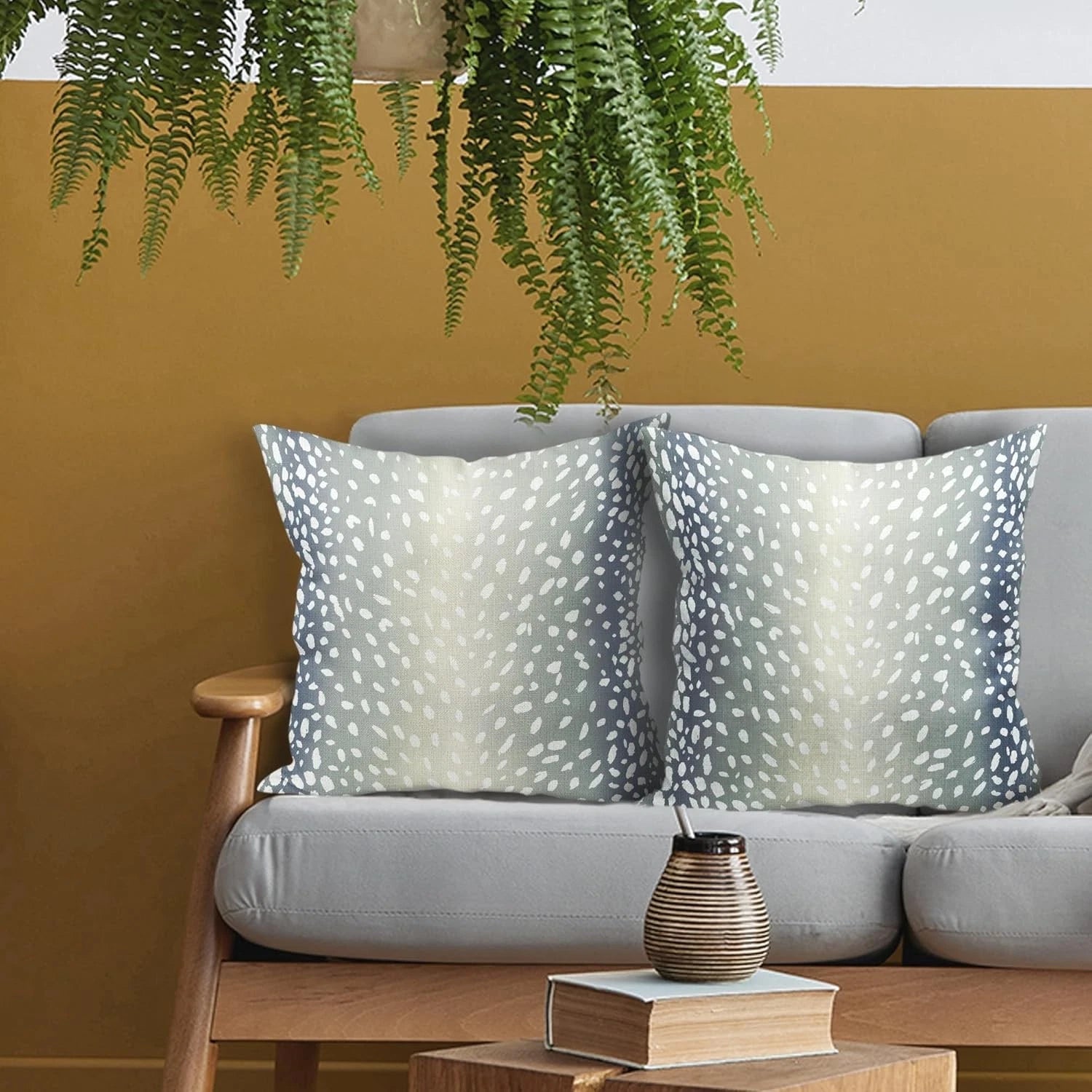 Antelope Pillow Covers 18X18 Inch 18" x (Pack of 2), Blue Gray