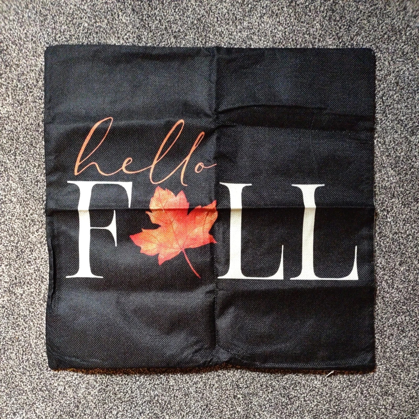 Decorative Pillow Cover hello fall Cushion Case 17.5"×17.5"