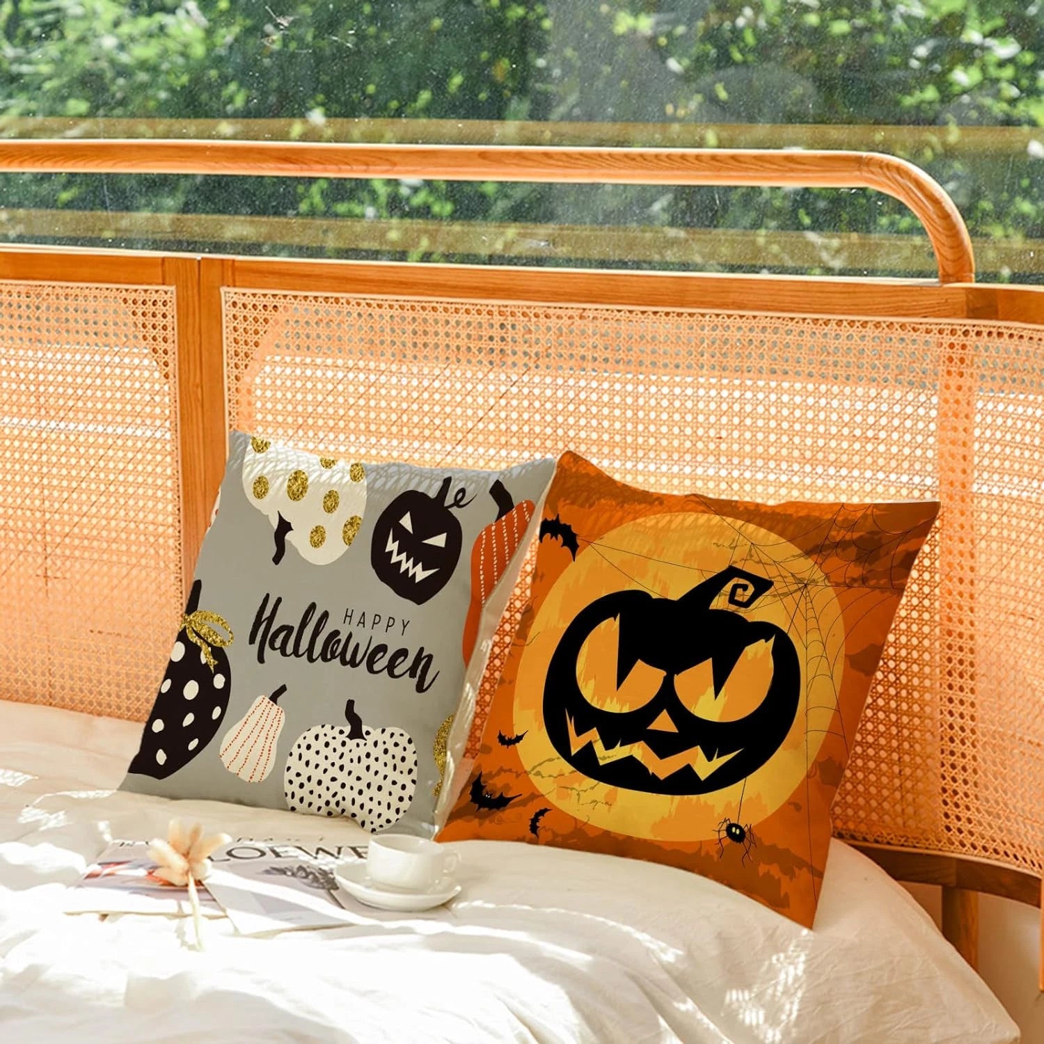 Pumpkin Spice and Pillow Nice: 4 Spooky Covers for Your Couch's Halloween Costum