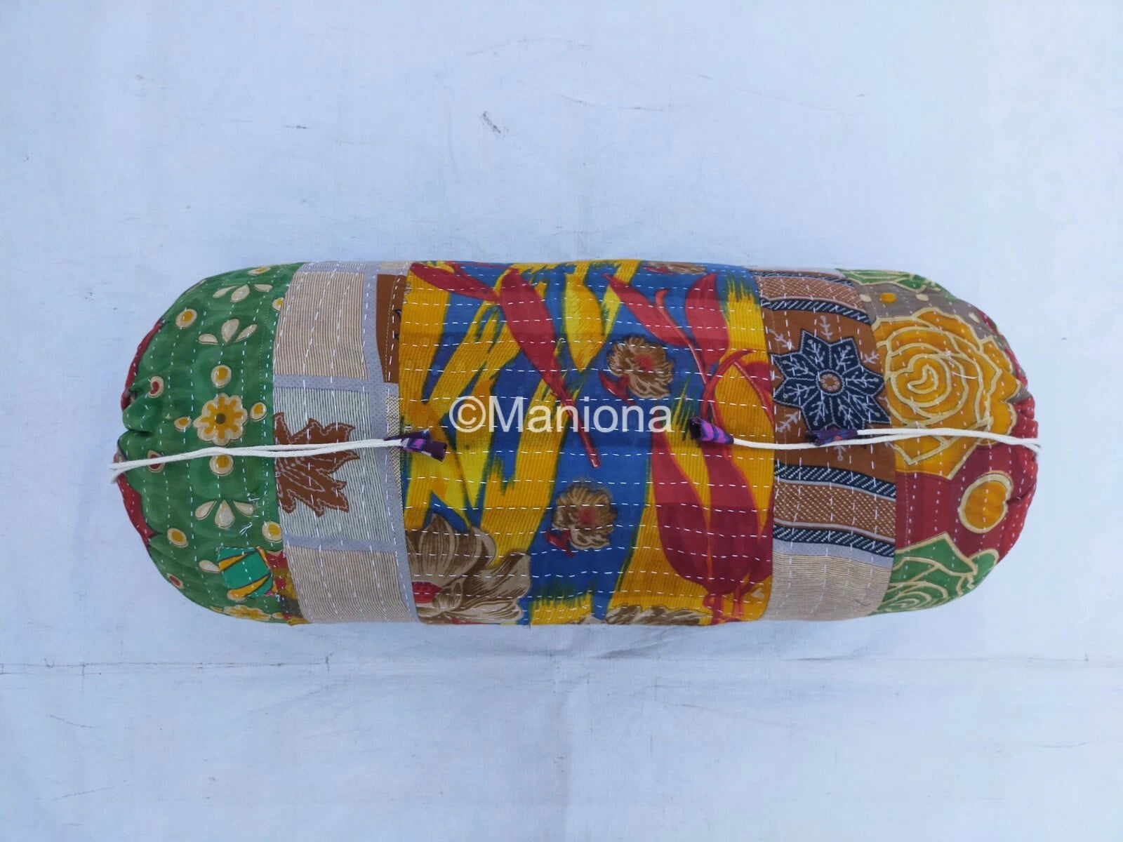 Assorated 5 pcs lot kantha quilted cotton floral sofa bed deewan set cushions