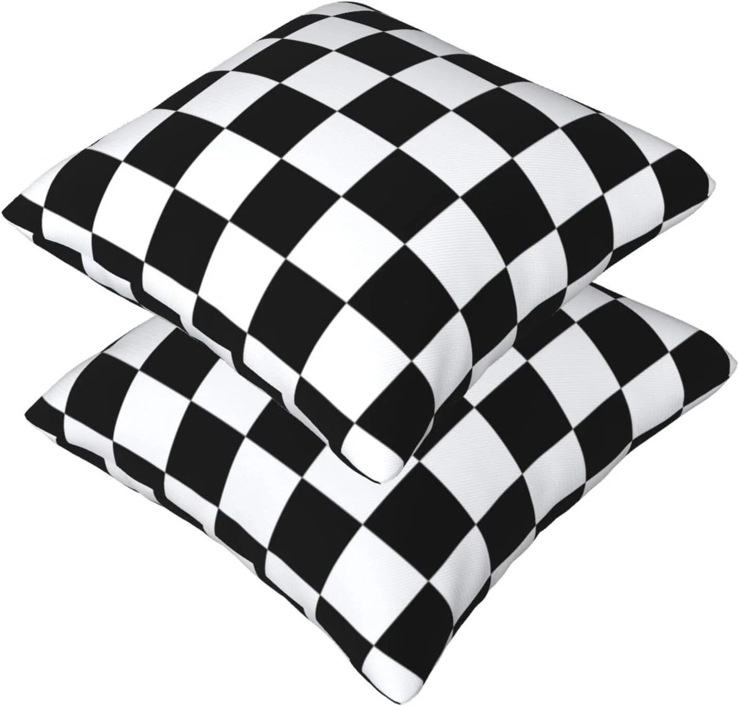Checkered Pillow Covers 18x18 in 18" x (Pack of 2),