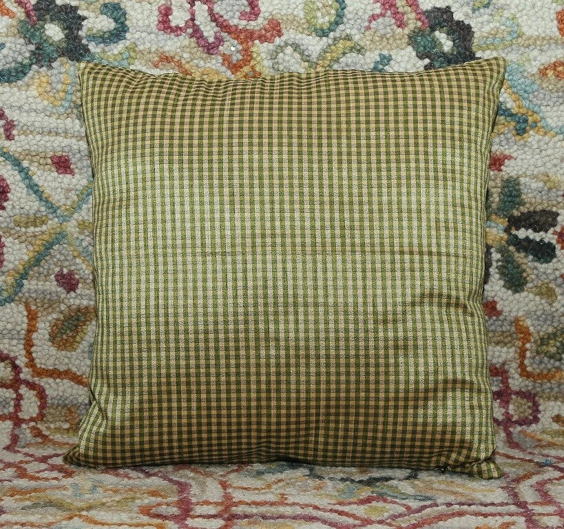 Ethnic 16 " Striped Indian Dupioni Brocade Silk Pillow/Cushion Cover Olive Green
