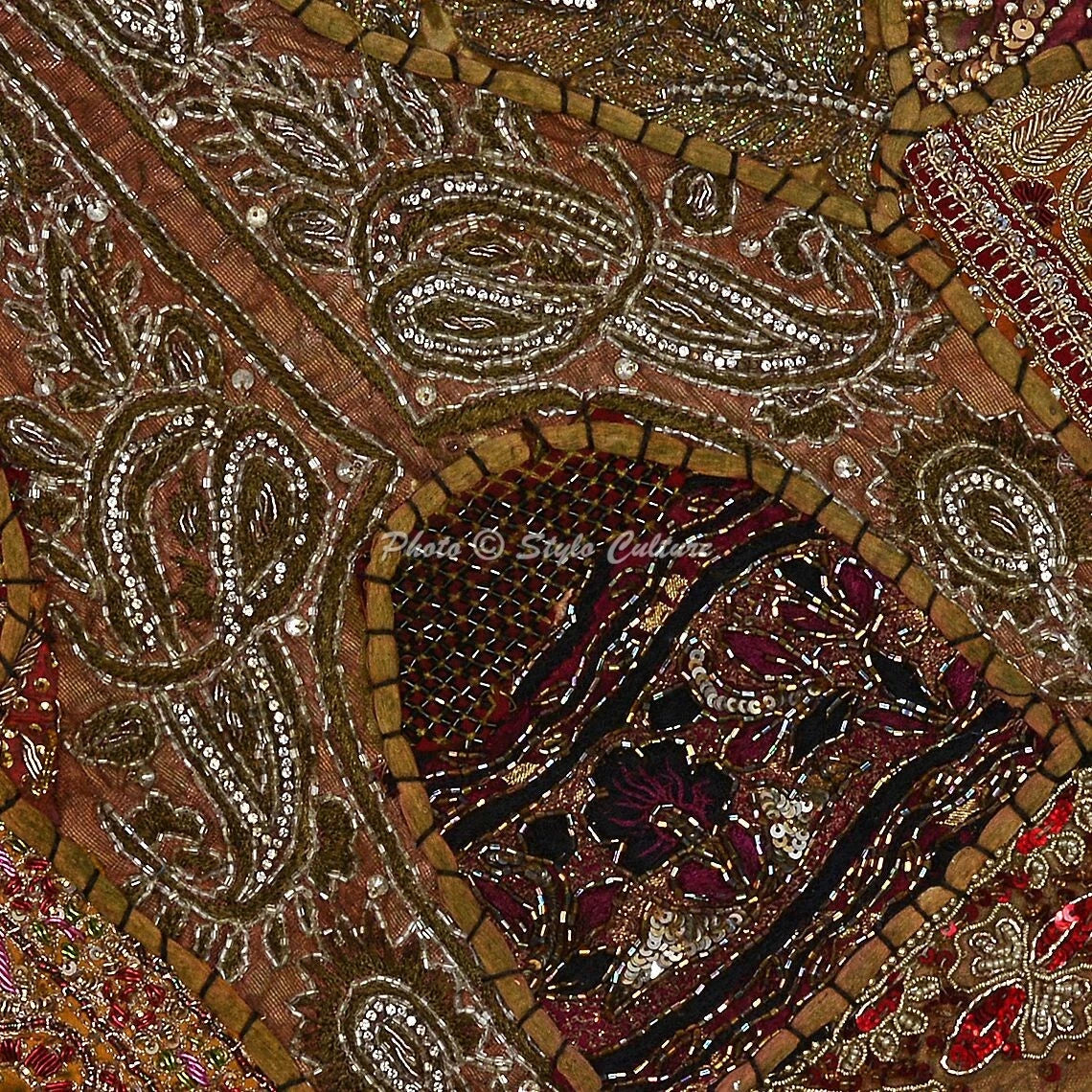 Beaded Floor Pillows Cases Boho Car Sofa Boho Art Room Decorative Cushion Cover