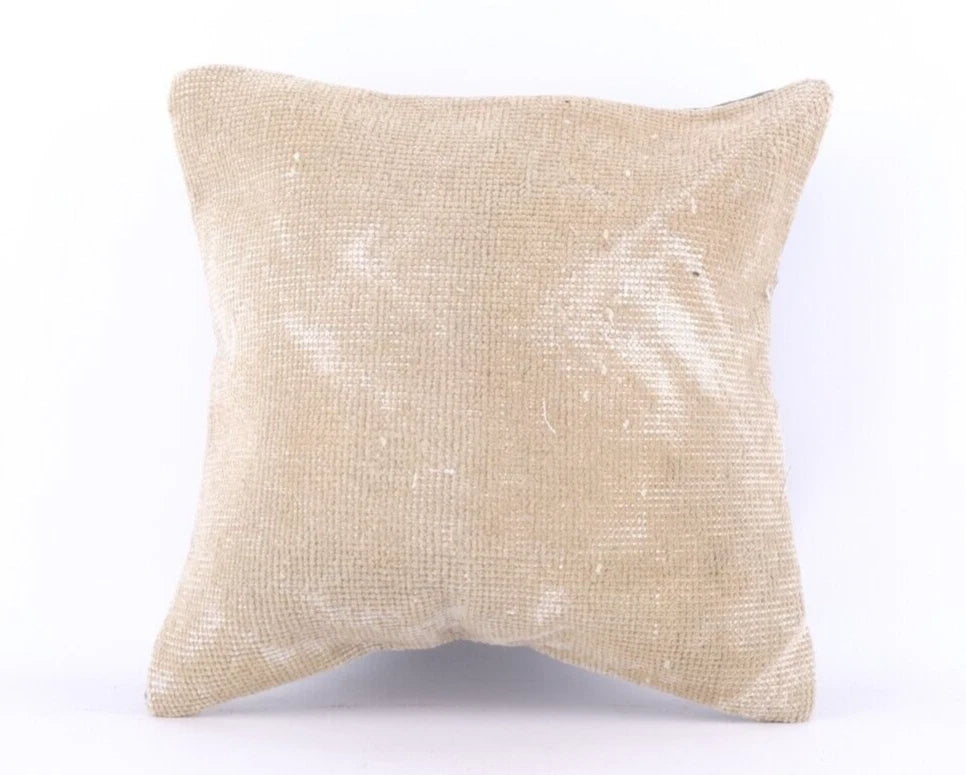 16x16" Vintage Indian Cushion Cover Throw Indian Jute Handmade Kilim Pillow