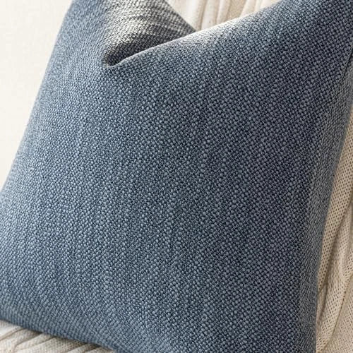 Set of 2 Decorative Textured Burlap Linen Throw 20" x 12" (Pack of 2) Indigo