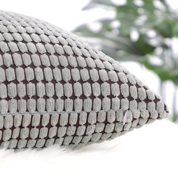 Contemporary Decorative Pillowcase W/ Invisible Zipper Textured Polyester Square