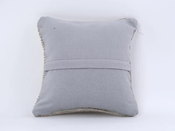 Anatolian Turkish Kilim Pillow, 12x12 Pillow Case, Decorative Pillow Cushion