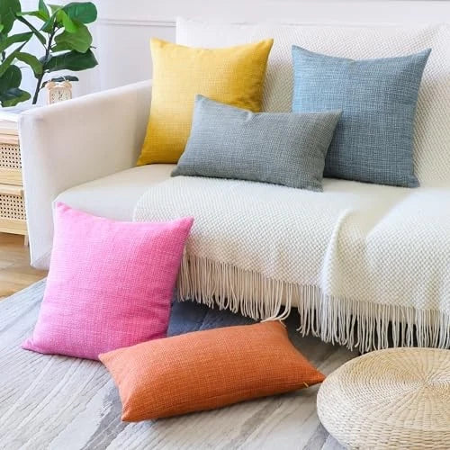 Pack of 2 Throw Pillow Covers 20x20 Inch 20" x 20" (Pack of 2) Red Christmas