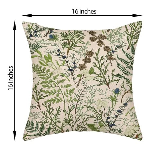 Spring Flower Pillow Covers 16x16 Wildflower Farmhouse 16x16 Inch Wildflower B