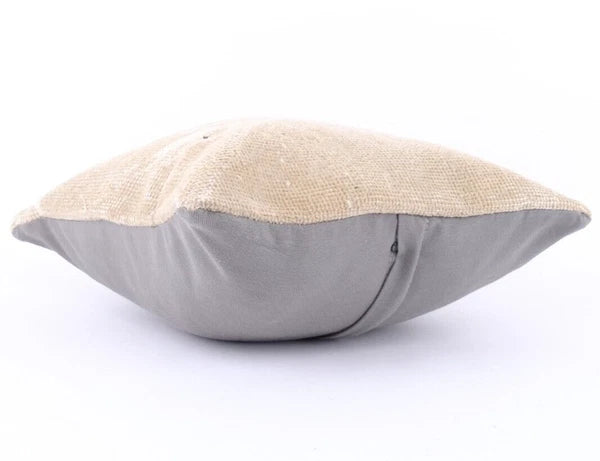 16x16" Vintage Indian Cushion Cover Throw Indian Jute Handmade Kilim Pillow