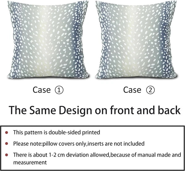 Antelope Pillow Covers 18X18 Inch 18" x (Pack of 2), Blue Gray