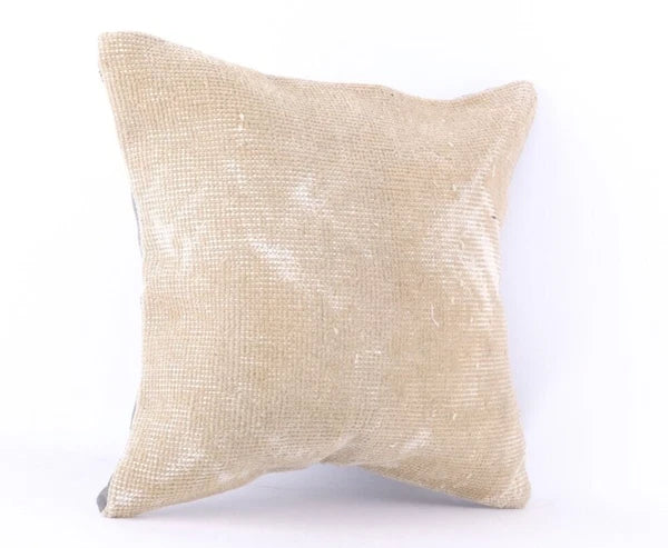 16x16" Vintage Indian Cushion Cover Throw Indian Jute Handmade Kilim Pillow