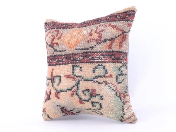 16"x16" 40x40 Hand Knotted Turkish Anatolian Vintage Pillow Cover Cushion