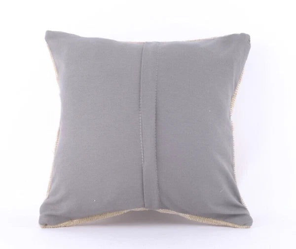 16x16" Vintage Indian Cushion Cover Throw Indian Jute Handmade Kilim Pillow