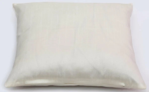 Ethnic 16 " Indian Decor Dupioni Brocade Silk Pillow/Cushion Cover Off White