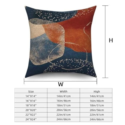 Abstract Boho Throw Pillow Covers 16''x16'' Set of 4, 16" x 16" (Pack of 4)