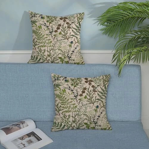Spring Flower Pillow Covers 16x16 Wildflower Farmhouse 16x16 Inch Wildflower B