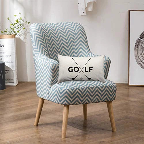 Golf Symbol Throw Pillow Cover Linen Fabric for Couch Bed Sofa Car Waist