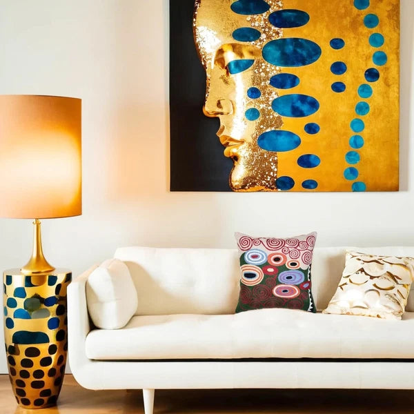 Klimt Green Modern Pillow Cover Needlepoint Throw Pillowcase Decorative Chair...