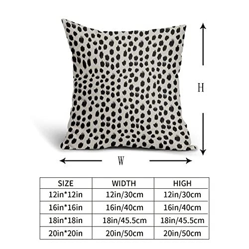 Polka Dot Pillow Covers 18x18 Set of 2 Black 18" x 18" (Pack of 2) Black Dots