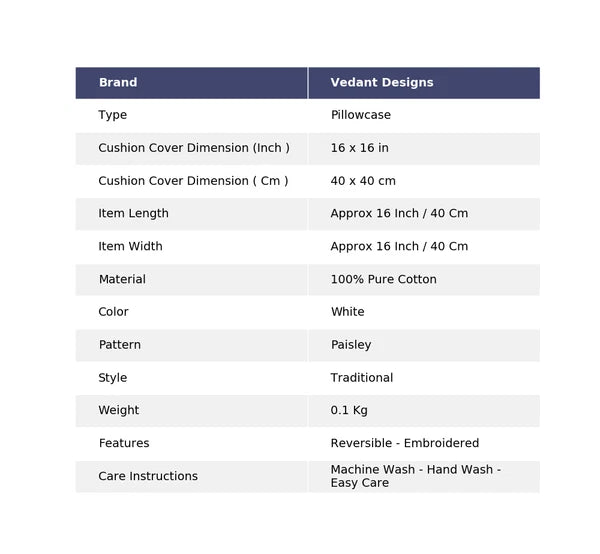 Pillow Cover Indian Handcrafted Paisley Decor Car Sofa Cushion Case 16 x 16 in