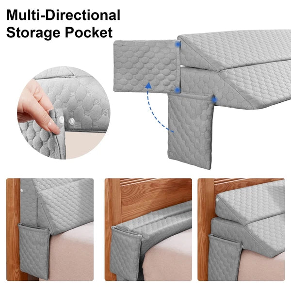 Queen Size Bed Wedge Pillow - Bed Gap Filler Mattress Wedge Headboard Pillow ...