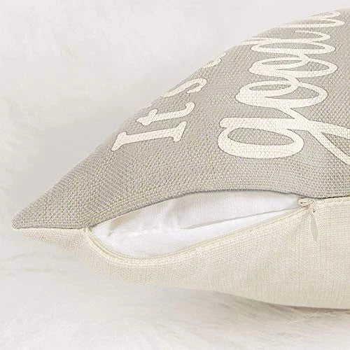 Spring Summer Pillow Covers 18x18 Set of 4, Yellow 18" x 18" (Pack of 4) Grey