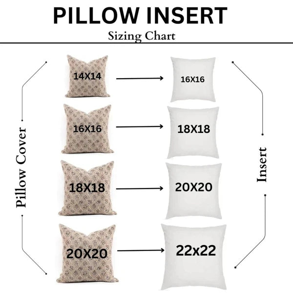 Handmade Block Print 16X16 Inch Duck Canvas Cotton Throw Pillowcase Cushion C...