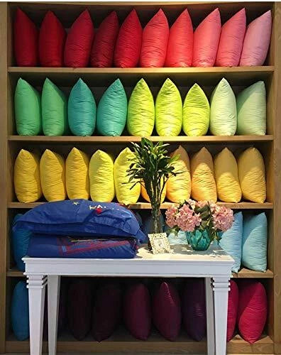 4-Pack 100% Cotton Comfortable Solid Decorative Throw 20x20inch/50x50cm Red