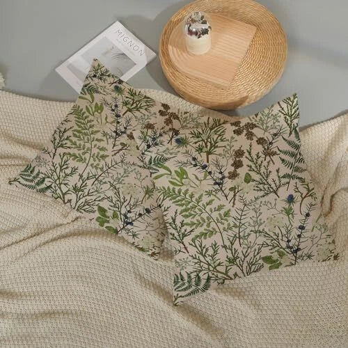 Spring Flower Pillow Covers 16x16 Wildflower Farmhouse 16x16 Inch Wildflower B