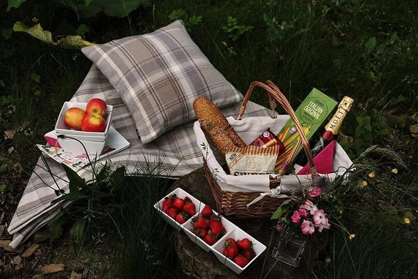 Decorative Throw Pillow Cover Beige Tartan 17x17 for Ranch and Country