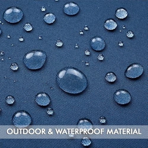 Pack of 2 Outdoor Waterproof Pillow Covers 20" x 12" (Pack of 2) Navy Blue