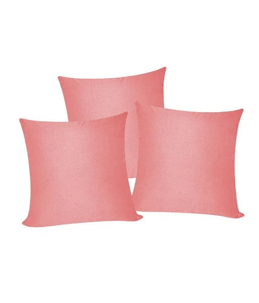 3 x Plain Satin 14x14 Dark Baby Pink Cushion Cover / Pillow Cases /Sofa Décor